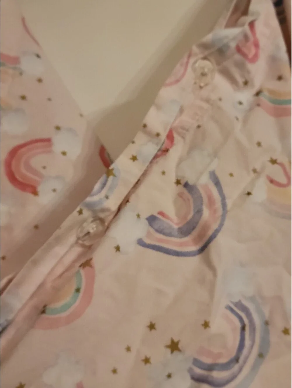 Pottery Barn Kids Rainbow Cloud Organic Duvet Cover And 2 Shams Pink Base Color